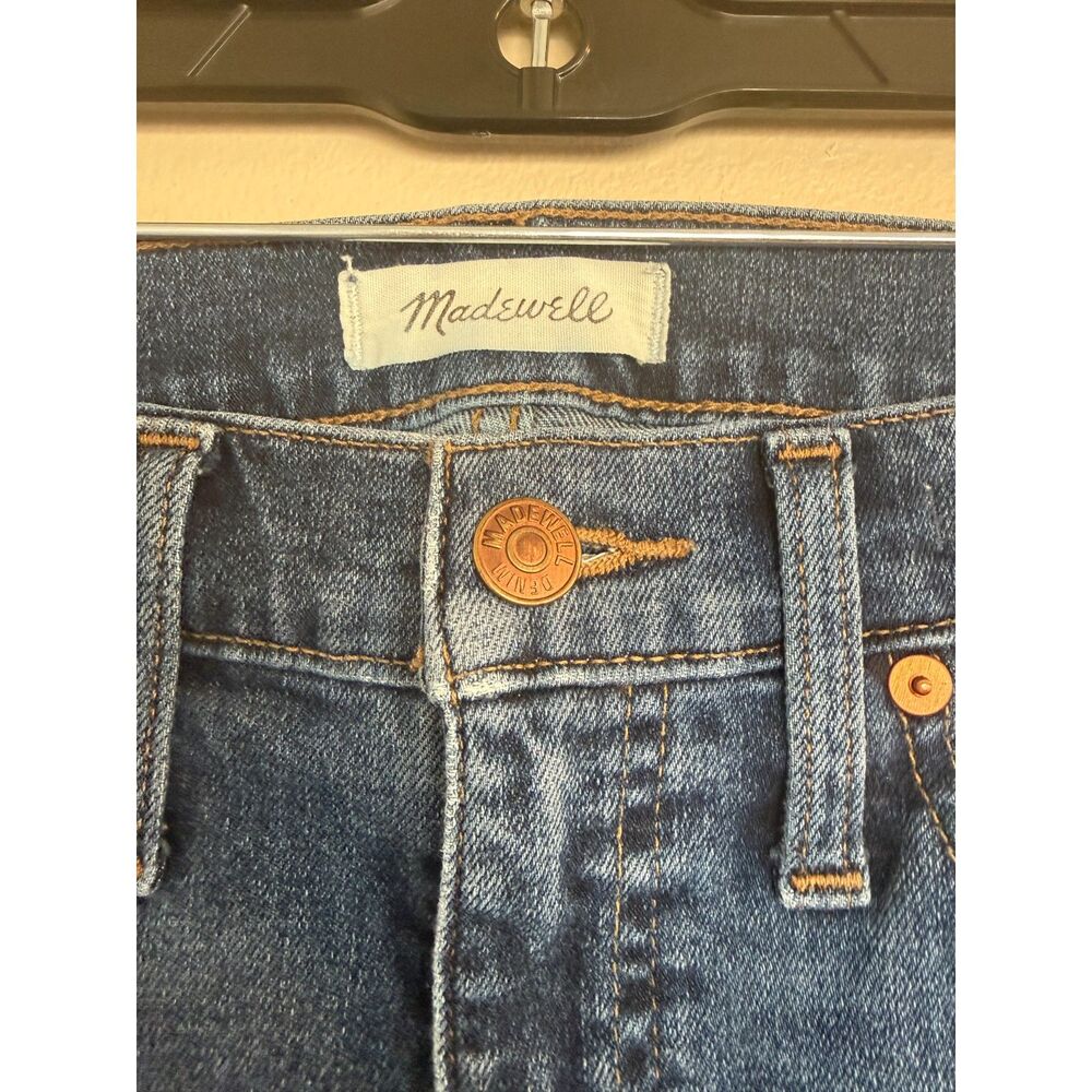 Madewell 11" High-Rise Skinny Jeans in Blue Size 28T Tall - Picture 3 of 8